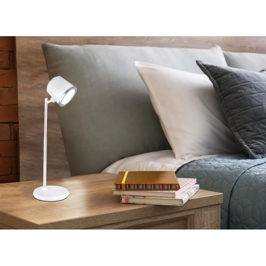 Globo - LED Stmievateľná dotyková stolná lampa 4v1 LED/6W/3,7V 3000K/4000K/6500K 1500 mAh USB biela