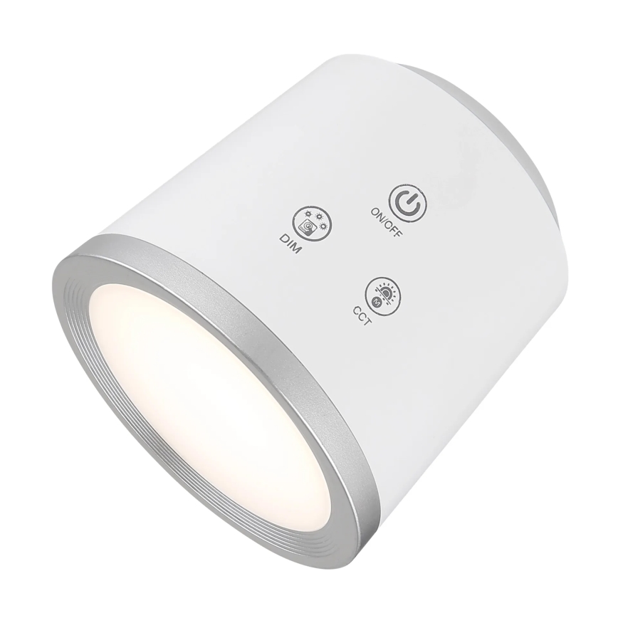 Globo - LED Stmievateľná dotyková stolná lampa 4v1 LED/6W/3,7V 3000K/4000K/6500K 1500 mAh USB biela