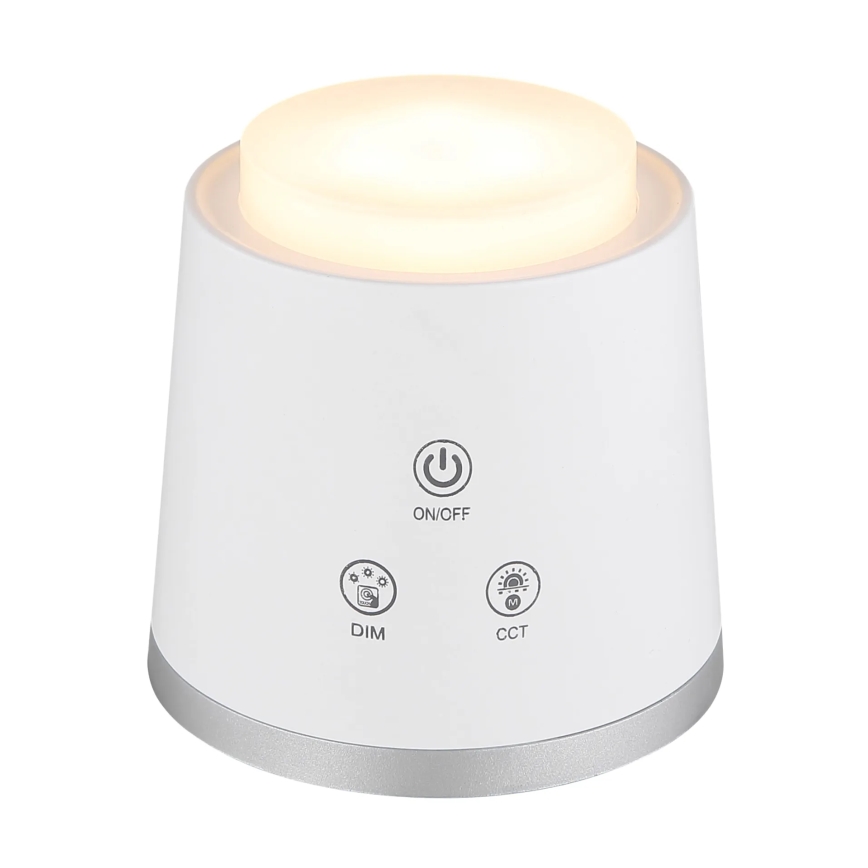 Globo - LED Stmievateľná dotyková stolná lampa 4v1 LED/6W/3,7V 3000K/4000K/6500K 1500 mAh USB biela