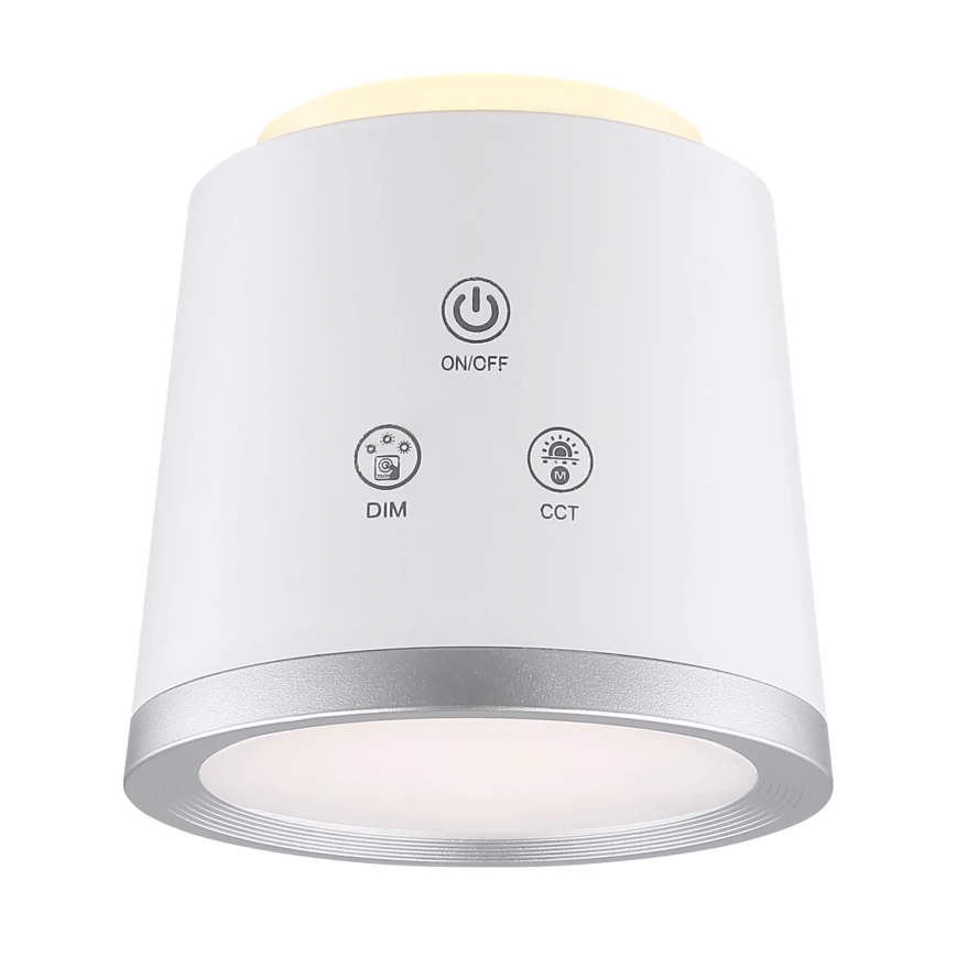 Globo - LED Stmievateľná dotyková stolná lampa 4v1 LED/6W/3,7V 3000K/4000K/6500K 1500 mAh USB biela