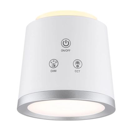 Globo - LED Stmievateľná dotyková stolná lampa 4v1 LED/6W/3,7V 3000K/4000K/6500K 1500 mAh USB biela