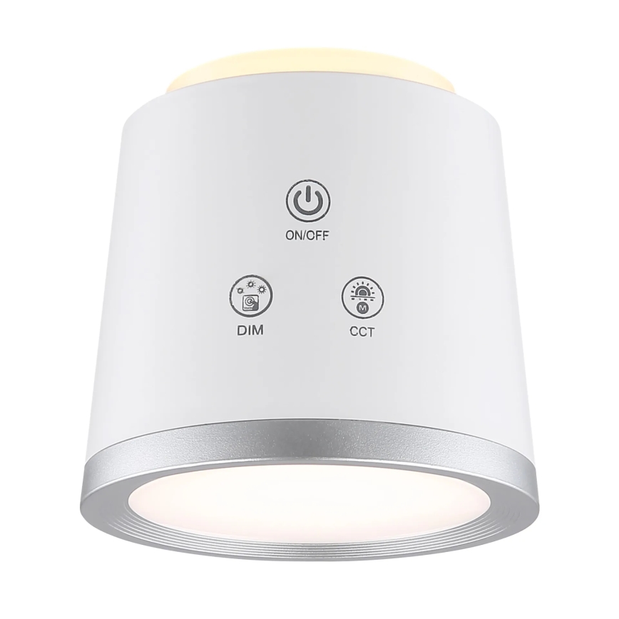 Globo - LED Stmievateľná dotyková stolná lampa 4v1 LED/6W/3,7V 3000K/4000K/6500K 1500 mAh USB biela