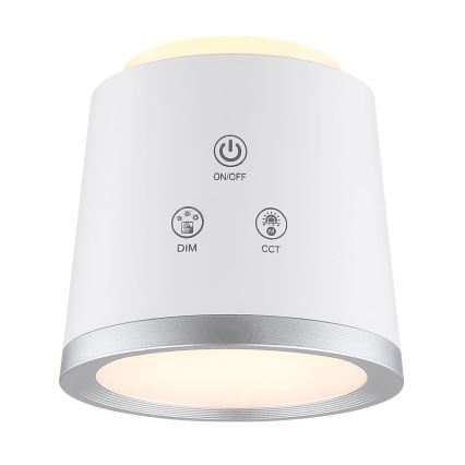 Globo - LED Stmievateľná dotyková stolná lampa 4v1 LED/6W/3,7V 3000K/4000K/6500K 1500 mAh USB biela