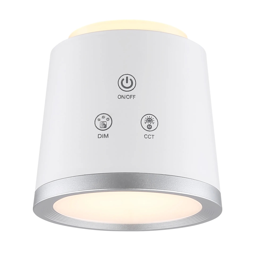 Globo - LED Stmievateľná dotyková stolná lampa 4v1 LED/6W/3,7V 3000K/4000K/6500K 1500 mAh USB biela