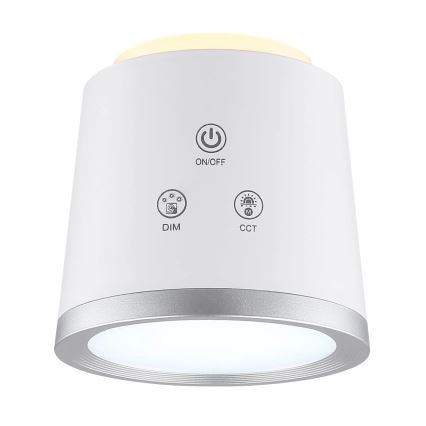 Globo - LED Stmievateľná dotyková stolná lampa 4v1 LED/6W/3,7V 3000K/4000K/6500K 1500 mAh USB biela