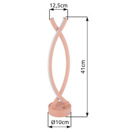 Globo - LED Stmievateľná dotyková stolná lampa LED/1W/3,7V 3000K 1800 mAh USB ružová