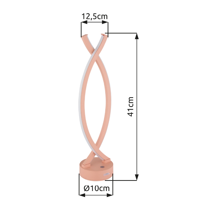 Globo - LED Stmievateľná dotyková stolná lampa LED/1W/3,7V 3000K 1800 mAh USB ružová