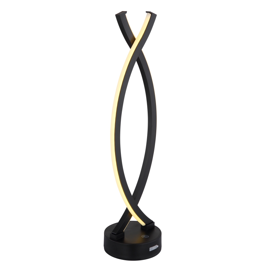 Globo - LED Stmievateľná dotyková stolná lampa LED/1W/3,7V 3000K 1800 mAh USB čierna