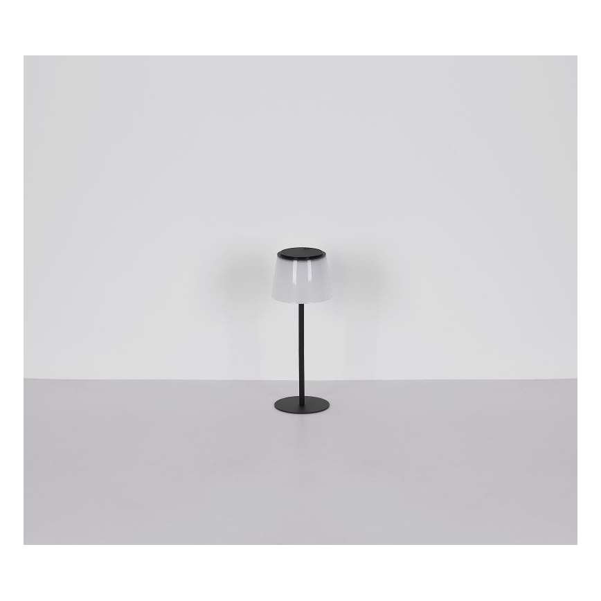 Globo - LED Stmievateľná dotyková vonkajšia stolná lampa LED/1,8W/5V IP44 1800 mAh čierna/biela