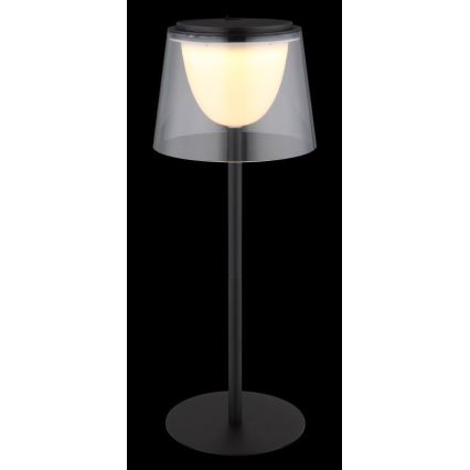 Globo - LED Stmievateľná dotyková vonkajšia stolná lampa LED/1,8W/5V IP44 1800 mAh čierna/číra