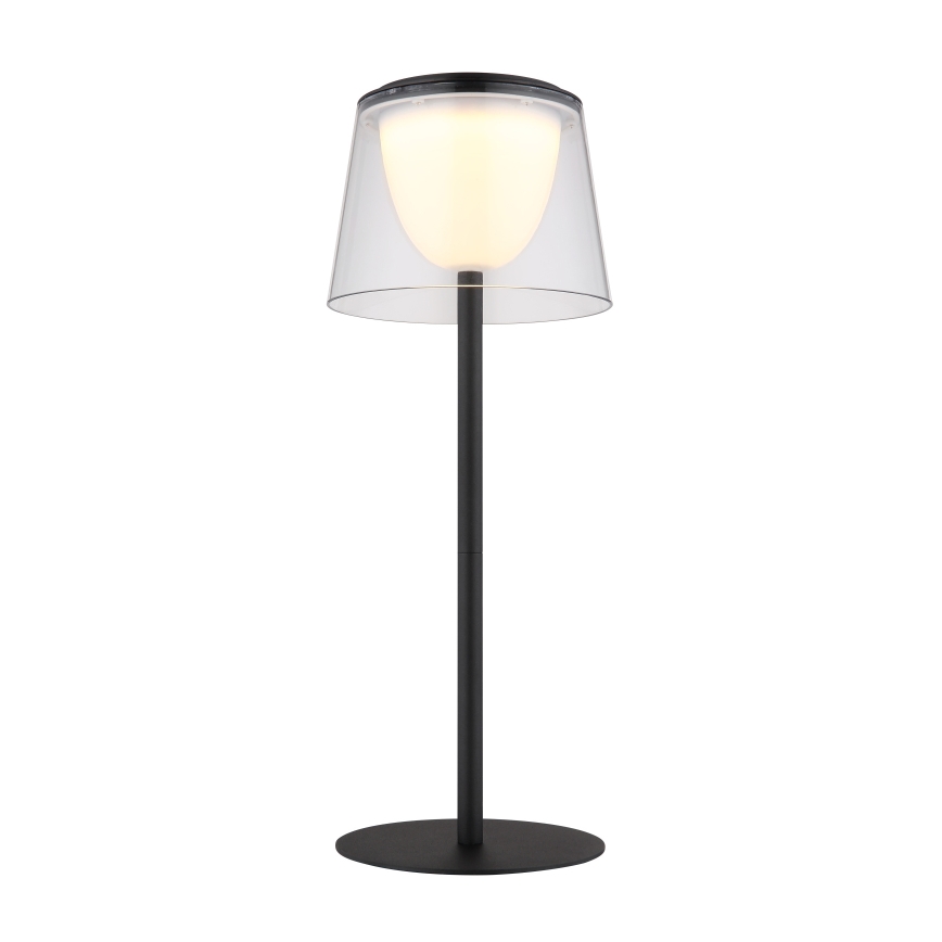 Globo - LED Stmievateľná dotyková vonkajšia stolná lampa LED/1,8W/5V IP44 1800 mAh čierna/číra