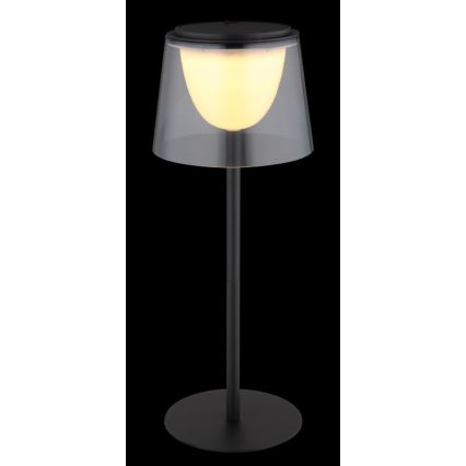 Globo - LED Stmievateľná dotyková vonkajšia stolná lampa LED/1,8W/5V IP44 1800 mAh čierna/dymová