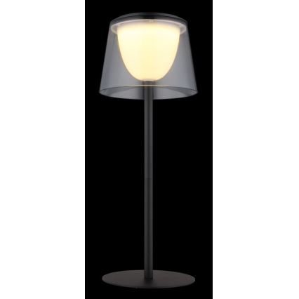 Globo - LED Stmievateľná dotyková vonkajšia stolná lampa LED/1,8W/5V IP44 1800 mAh čierna/dymová