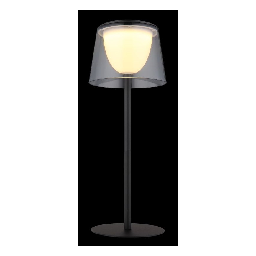 Globo - LED Stmievateľná dotyková vonkajšia stolná lampa LED/1,8W/5V IP44 1800 mAh čierna/dymová