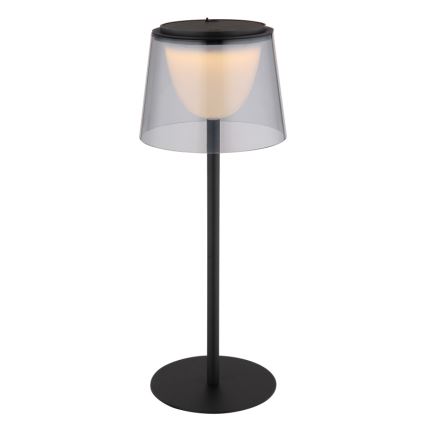 Globo - LED Stmievateľná dotyková vonkajšia stolná lampa LED/1,8W/5V IP44 1800 mAh čierna/dymová