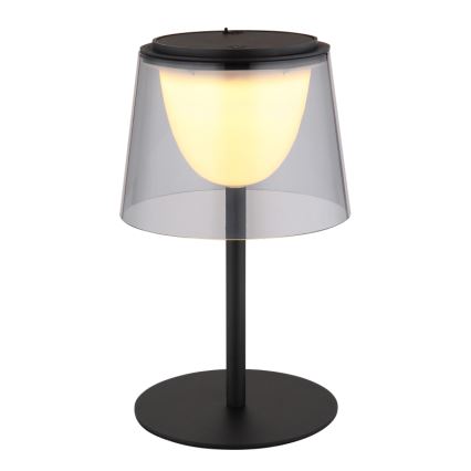 Globo - LED Stmievateľná dotyková vonkajšia stolná lampa LED/1,8W/5V IP44 1800 mAh čierna/dymová