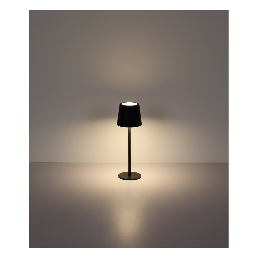 Globo - LED Stmievateľná vonkajšia dotyková stolná lampa LED/2W/5V 3000/4000/6000K 2200 mAh IP44 čierna