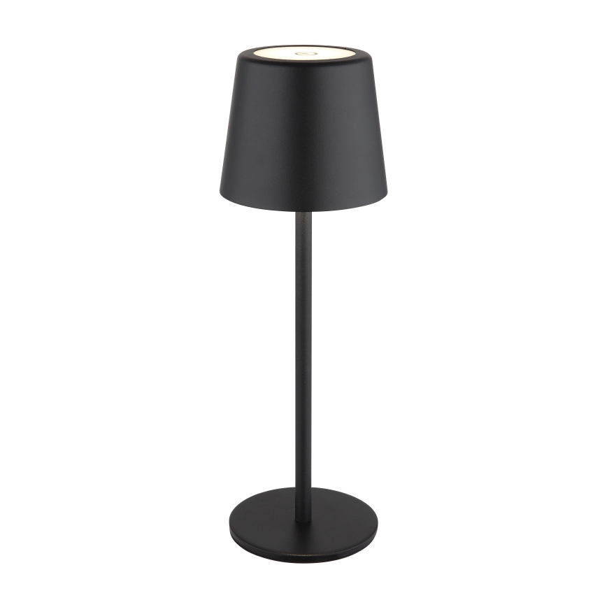 Globo - LED Stmievateľná vonkajšia dotyková stolná lampa LED/2W/5V 3000/4000/6000K 2200 mAh IP44 čierna