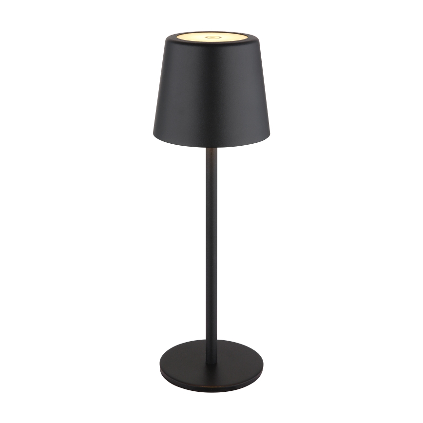 Globo - LED Stmievateľná vonkajšia dotyková stolná lampa LED/2W/5V 3000/4000/6000K 2200 mAh IP44 čierna