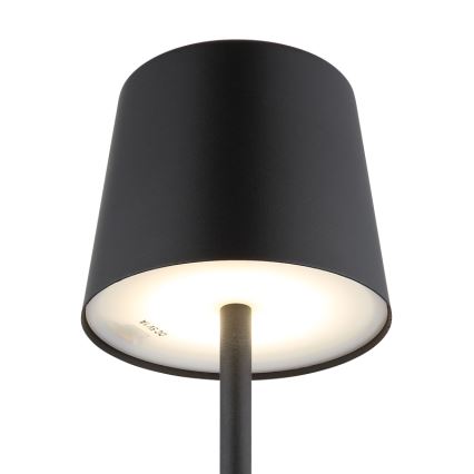 Globo - LED Stmievateľná vonkajšia dotyková stolná lampa LED/2W/5V 3000/4000/6000K 2200 mAh IP44 čierna