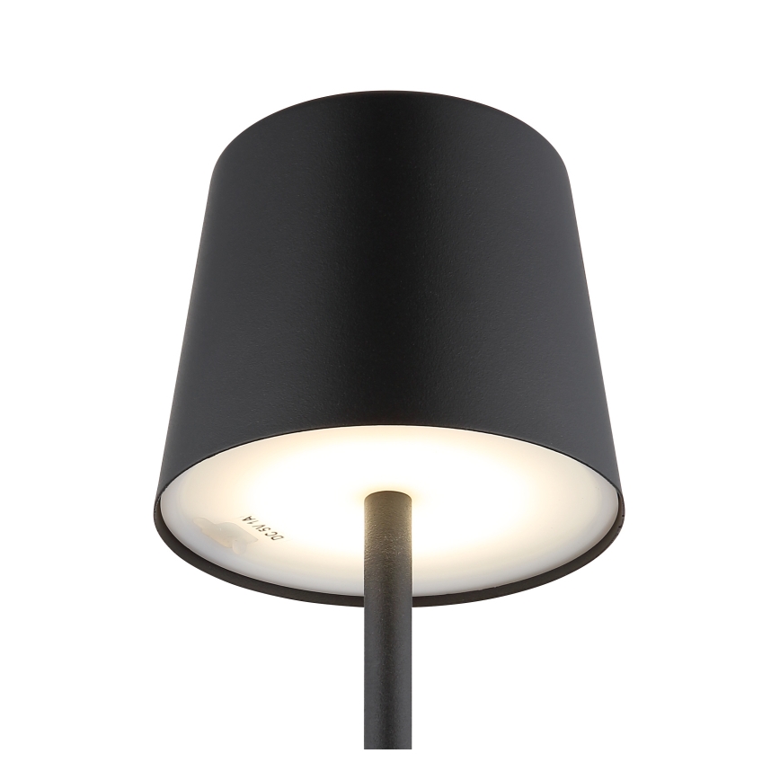 Globo - LED Stmievateľná vonkajšia dotyková stolná lampa LED/2W/5V 3000/4000/6000K 2200 mAh IP44 čierna