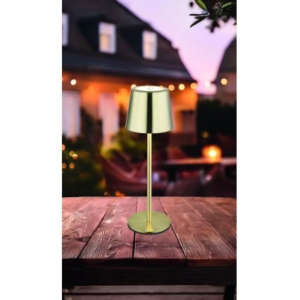 Globo - LED Stmievateľná dotyková nabíjateľná stolná lampa LED/2W/3,7V 3000/4000/6000K 2200 mAh zlatá
