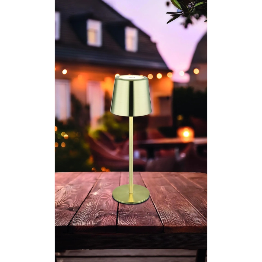 Globo - LED Stmievateľná dotyková nabíjateľná stolná lampa LED/2W/3,7V 3000/4000/6000K 2200 mAh zlatá
