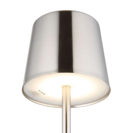Globo - LED stmievateľná dotyková nabíjateľná stolná lampa LED/2W/3,7V 3000/4000/6000K 2200 mAh lesklý chróm