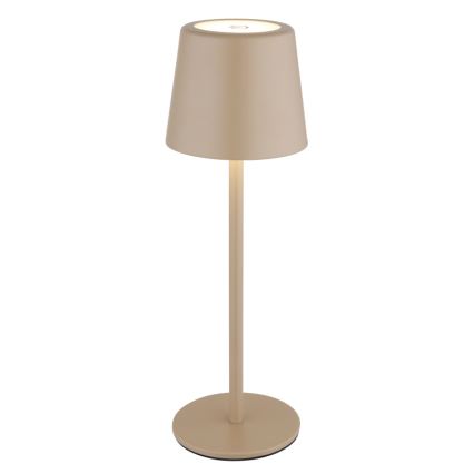 Globo - LED Stmievateľná vonkajšia dotyková stolná lampa LED/2W/5V 3000/4000/6000K 2200 mAh IP44 krémová
