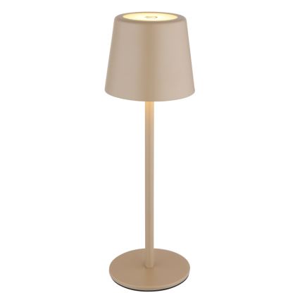 Globo - LED Stmievateľná vonkajšia dotyková stolná lampa LED/2W/5V 3000/4000/6000K 2200 mAh IP44 krémová