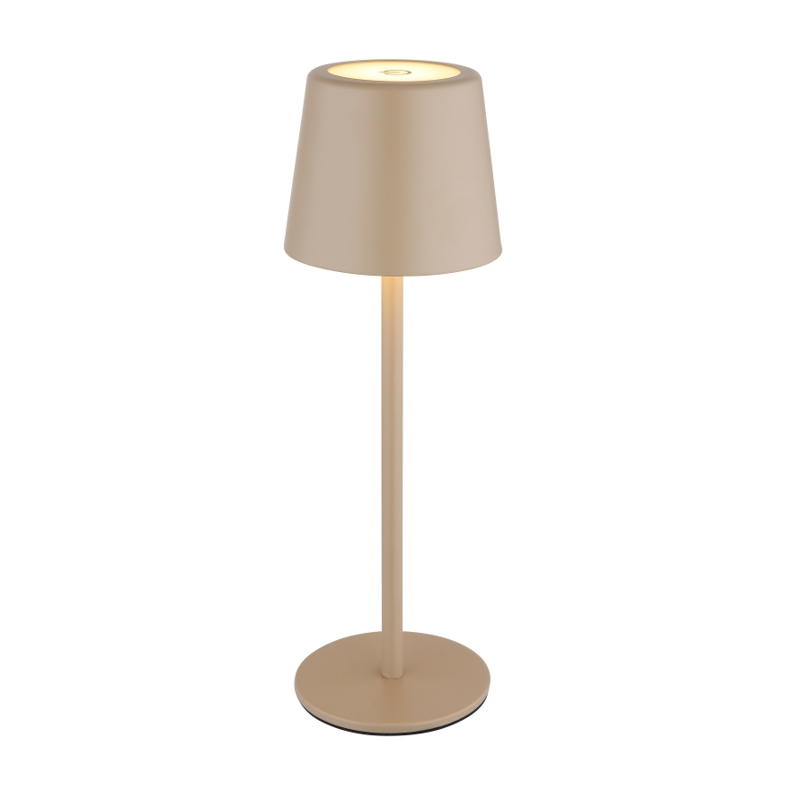 Globo - LED Stmievateľná vonkajšia dotyková stolná lampa LED/2W/5V 3000/4000/6000K 2200 mAh IP44 krémová