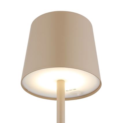 Globo - LED Stmievateľná vonkajšia dotyková stolná lampa LED/2W/5V 3000/4000/6000K 2200 mAh IP44 krémová