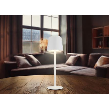 Globo - LED Stmievateľná vonkajšia dotyková stolná lampa LED/2W/5V 3000/4000/6000K 2200 mAh IP44 biela