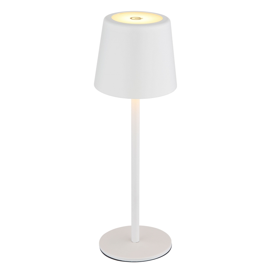 Globo - LED Stmievateľná vonkajšia dotyková stolná lampa LED/2W/5V 3000/4000/6000K 2200 mAh IP44 biela