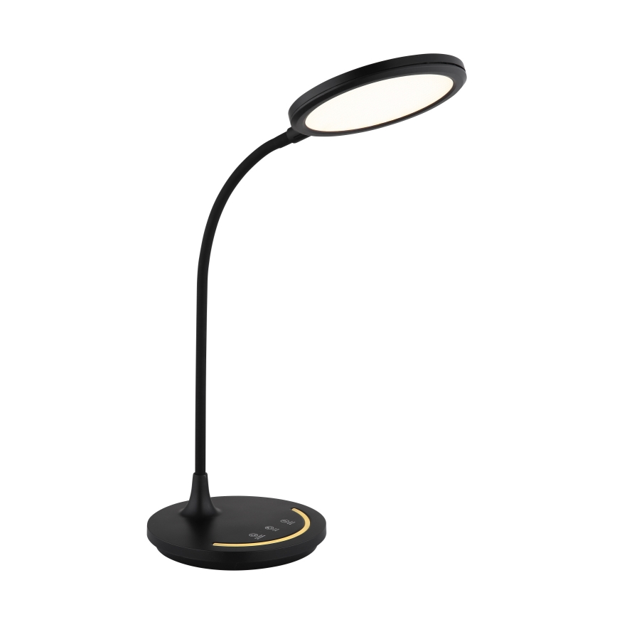 Globo - LED Stmievateľná flexibilná dotyková stolná lampa LED/12W/230V 3000/4000/6500K CRI 90 čierna