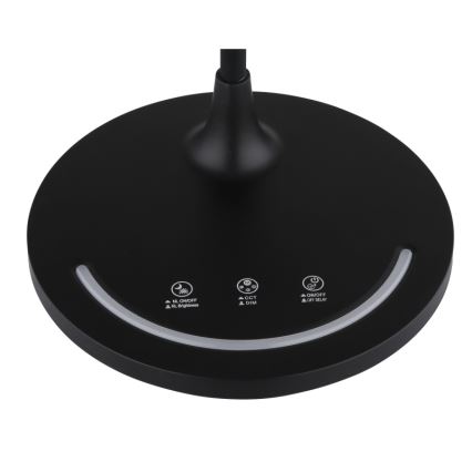 Globo - LED Stmievateľná flexibilná dotyková stolná lampa LED/12W/230V 3000/4000/6500K CRI 90 čierna