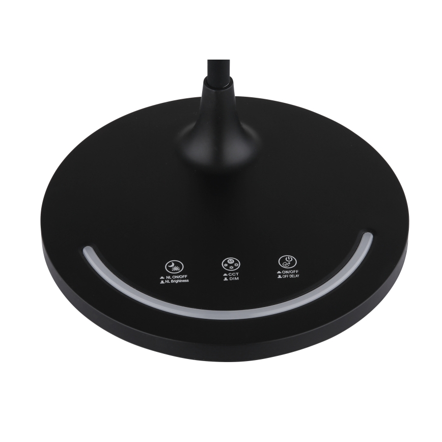 Globo - LED Stmievateľná flexibilná dotyková stolná lampa LED/12W/230V 3000/4000/6500K CRI 90 čierna