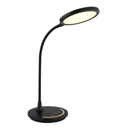 Globo - LED Stmievateľná flexibilná dotyková stolná lampa LED/12W/230V 3000/4000/6500K CRI 90 čierna