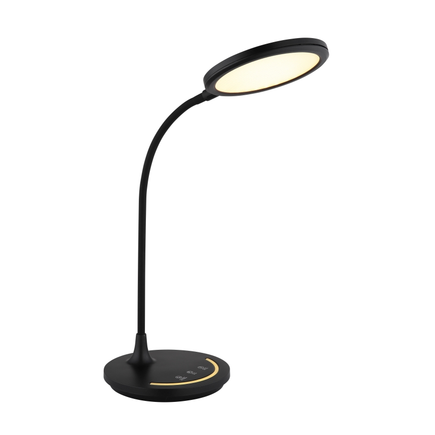Globo - LED Stmievateľná flexibilná dotyková stolná lampa LED/12W/230V 3000/4000/6500K CRI 90 čierna