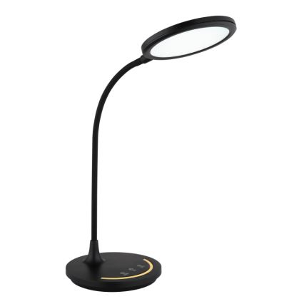 Globo - LED Stmievateľná flexibilná dotyková stolná lampa LED/12W/230V 3000/4000/6500K CRI 90 čierna
