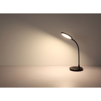 Globo - LED Stmievateľná flexibilná dotyková stolná lampa LED/12W/230V 3000/4000/6500K CRI 90 čierna