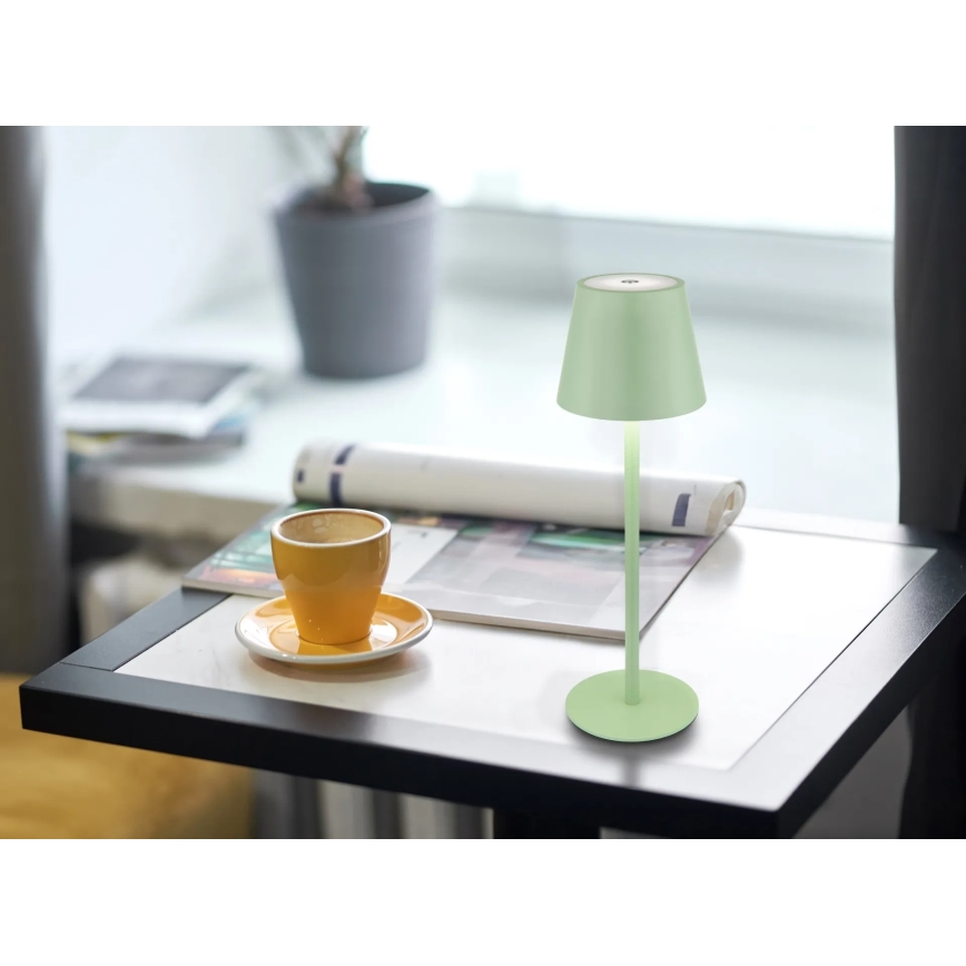 Globo - LED stmievateľná dotyková nabíjateľná vonkajšia stolová lampa 3v1 LED/3W/5V 3000/4000/5000K IP54 1800 mAh zelená