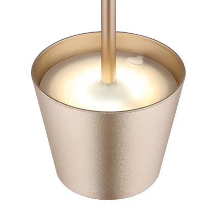 Globo - LED stmievateľná dotyková nabíjateľná vonkajšia stolová lampa 3 v 1 LED/3W/5V 3000/4000/5000K IP54 1800 mAh mosadz