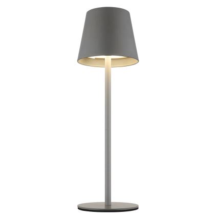 Globo - LED Stmievateľná dotyková nabíjacia vonkajšia stolová lampa 3v1 LED/3W/5V 3000/4000/5000K IP54 1800 mAh sivá