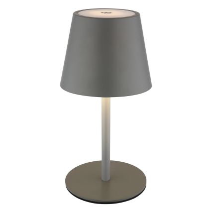 Globo - LED Stmievateľná dotyková nabíjacia vonkajšia stolová lampa 3v1 LED/3W/5V 3000/4000/5000K IP54 1800 mAh sivá