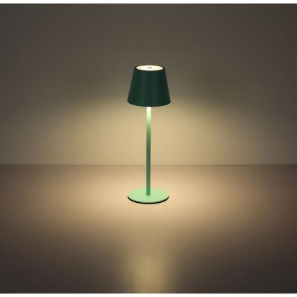 Globo - LED stmievateľná dotyková nabíjacia vonkajšia stolová lampa 3v1 LED/3W/5V 3000/4000/5000K IP54 1800 mAh mentolovo zelená