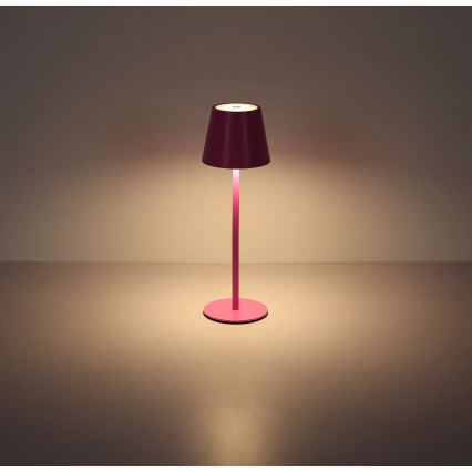 Globo - LED stmievateľná dotyková nabíjacia vonkajšia stolová lampa 3v1 LED/3W/5V 3000/4000/5000K IP54 1800 mAh ružová