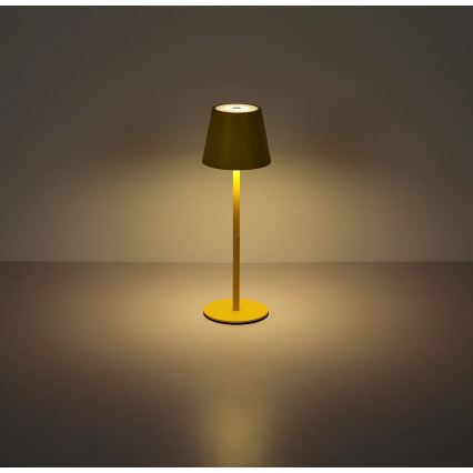 Globo - stmievateľná dotyková nabíjacia vonkajšia stolná lampa 3 v 1 LED/3W/5V 3000/4000/5000K IP54 1800 mAh žltá