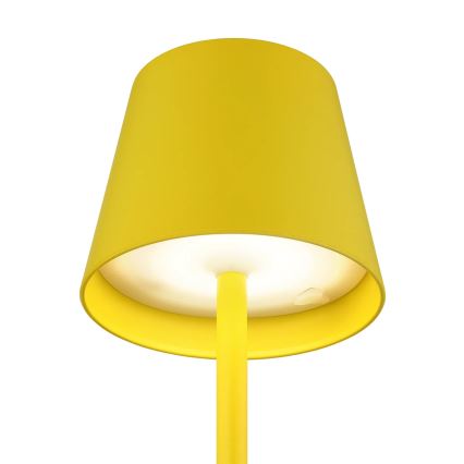 Globo - stmievateľná dotyková nabíjacia vonkajšia stolná lampa 3 v 1 LED/3W/5V 3000/4000/5000K IP54 1800 mAh žltá