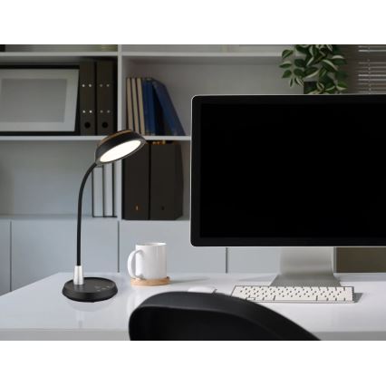 Globo - stmievateľná dotyková stolná LED lampa, 12 W, 230 V, 3000/4000/6500 K, čierna